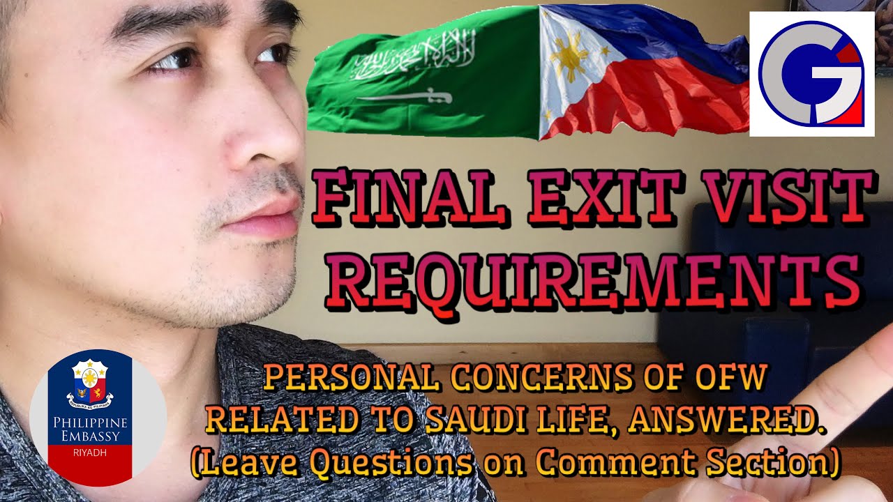 FINAL EXIT REQUIREMENTS FOR OFW | PERSONAL CONCERNS OF OFW | LEAVE QUESTIONS AT COMMENT SECTION