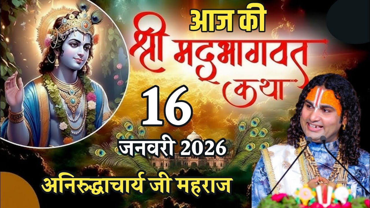 🛑आज की बहुत ही सुंदर कथा 16 जनवरी 2026 💯 श्री अनिरुद्ध आचार्य जी महाराज 👉#katha #anirudhacharyaji