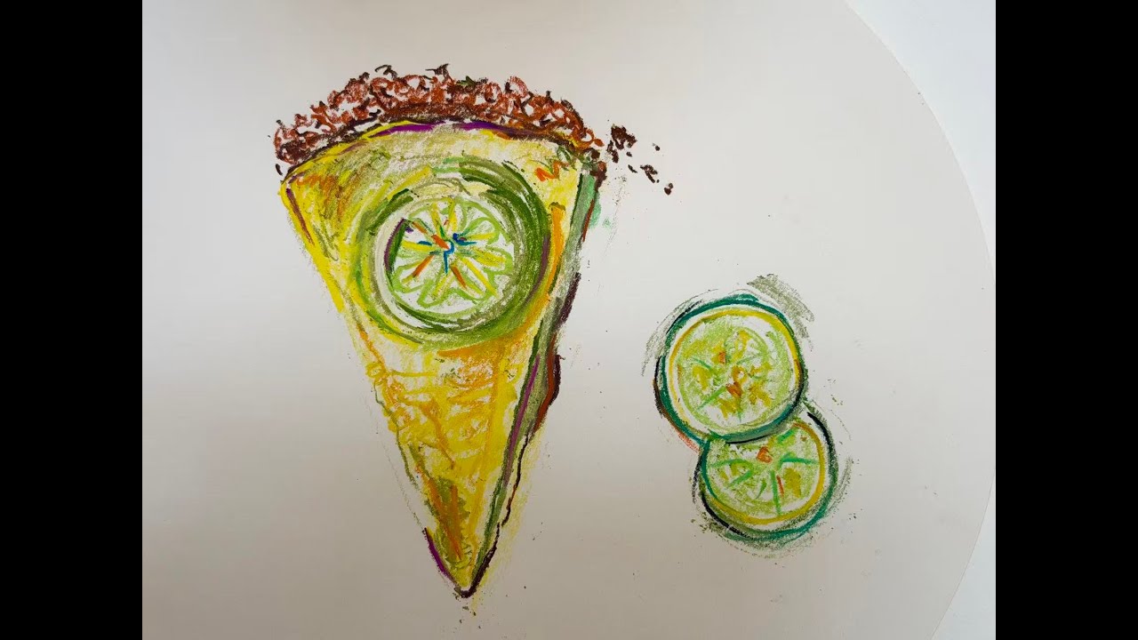 Lime Cheesecake | Soft Chalk Pastel Drawing ASMR