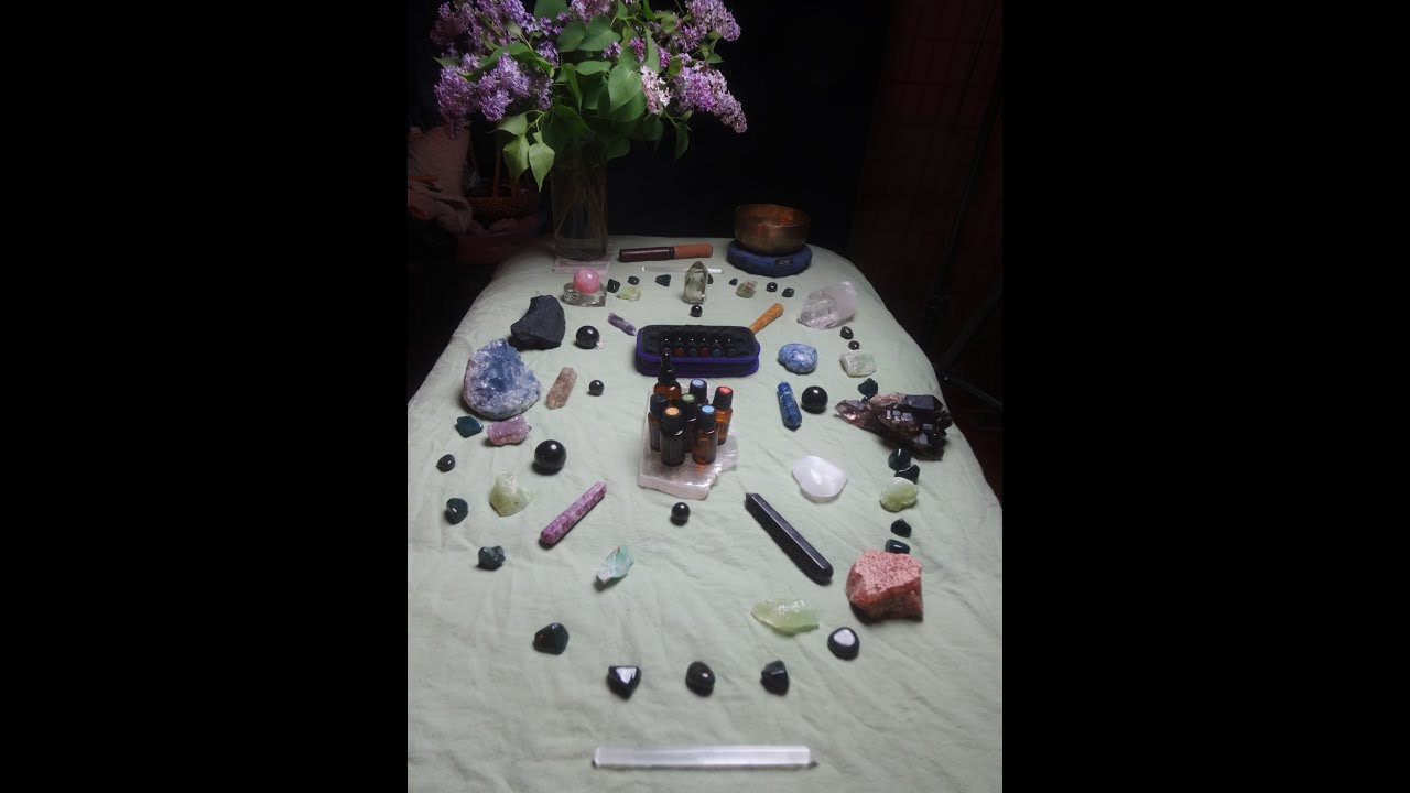 ASMR Crystal Grid and Essential Oil Project for Relaxation