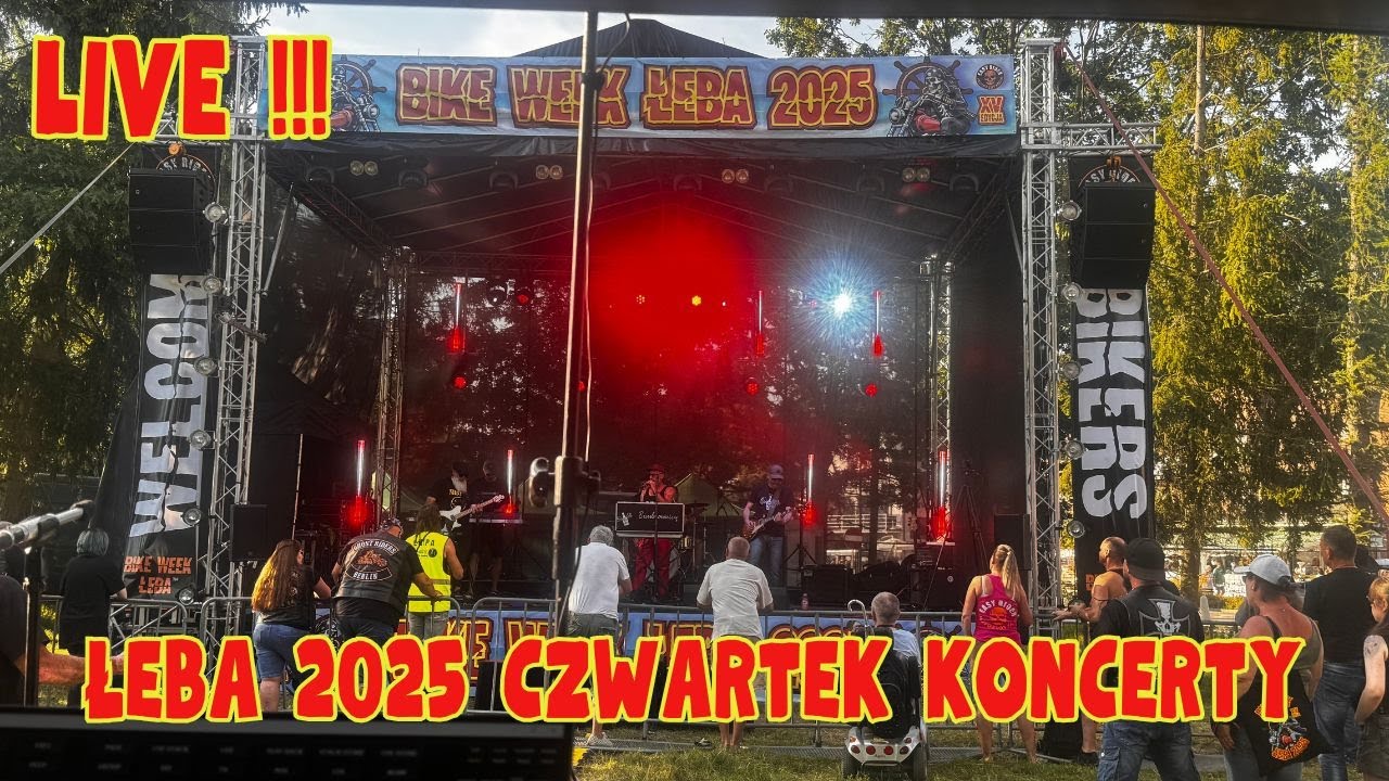 LIVE 🎥 Bike Week Łeba 2025 – Koncerty | Zlot Motocykli nad Bałtykiem