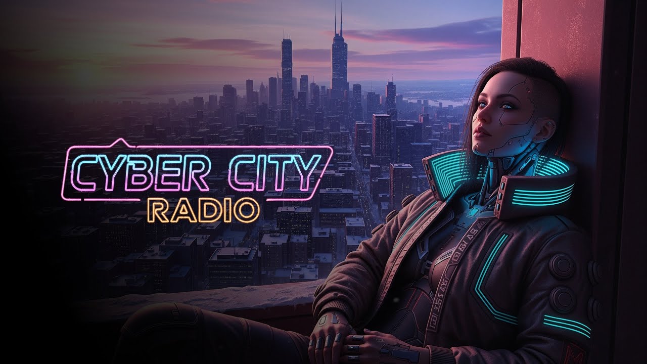 No Ads | Darksynth - Neon Nexus Rebellion - Cyber City Radio
