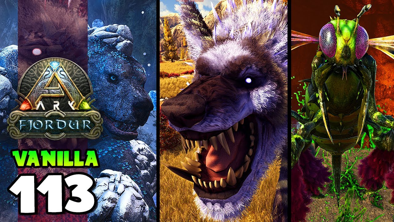 ENFRENTANDO E DERROTANDO FÁCIL OS 3 MINI BOSSES!!! ARK: FJORDUR (VANILLA) 113