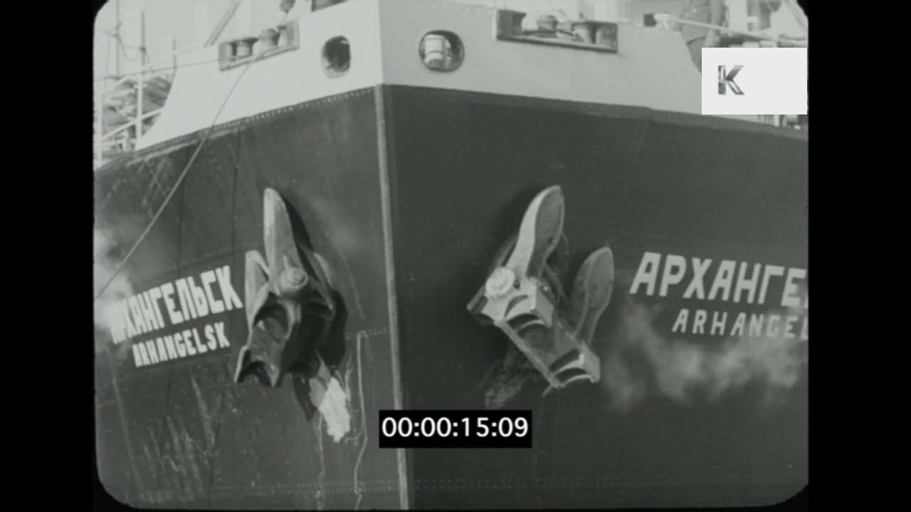 1950s London Docks  Cargos Being Unloaded