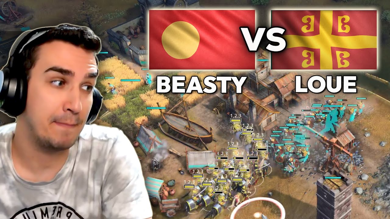 Beasty (Sengoku Daimyo) vs Loue (Macedonian Dynasty) PRO 1v1 in AOE4...
