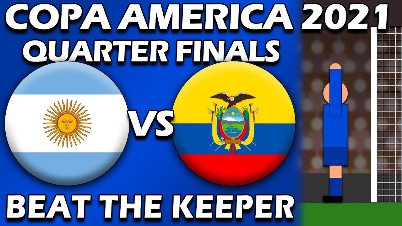 Argentina vs Ecuador ⚽ Beat The Keeper ⚽ Copa America 10 Minute Match Quarter Final
