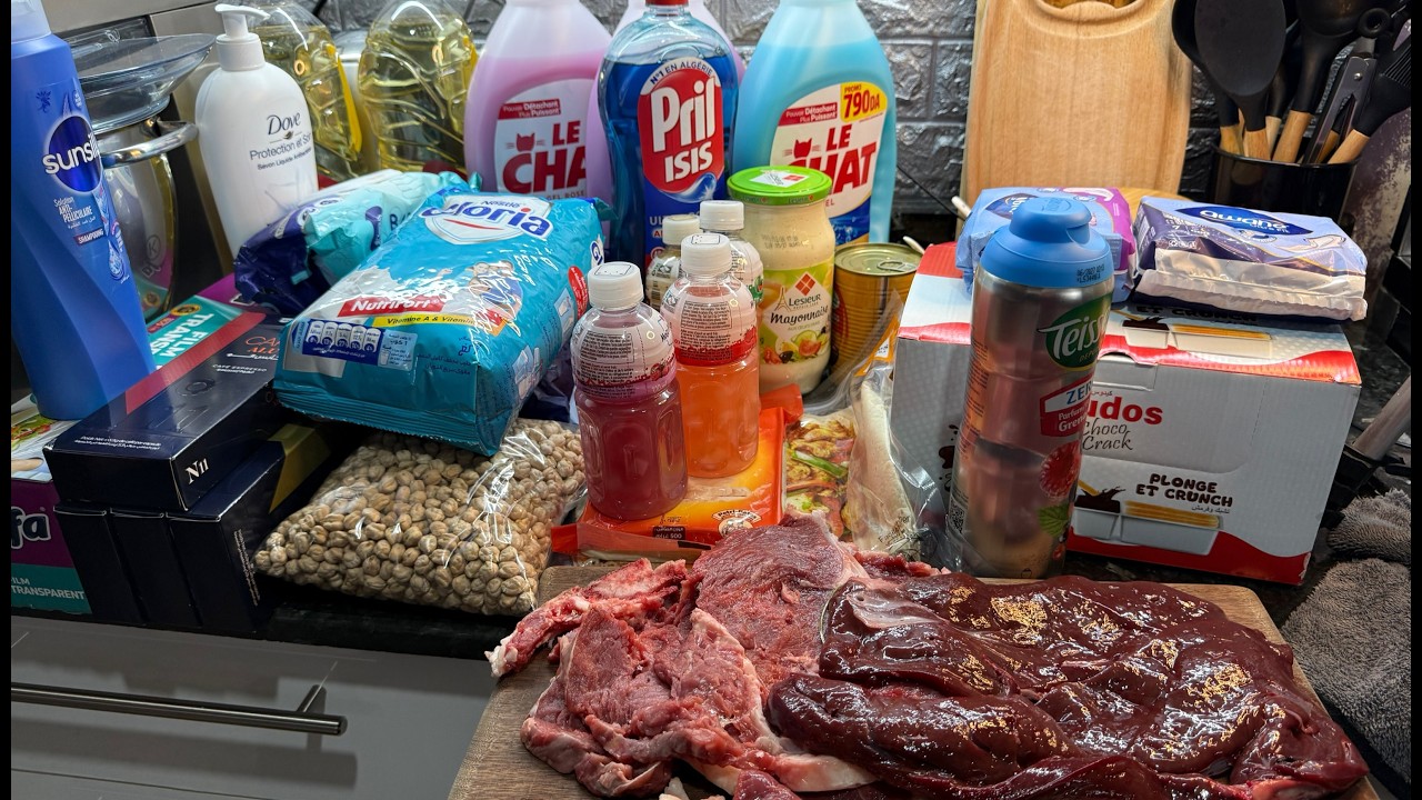 #مشتريات الشهر و تجديد بيت الخزين ✅🛒قضيت قبل مايكون الضغط في السوبيرات 👌