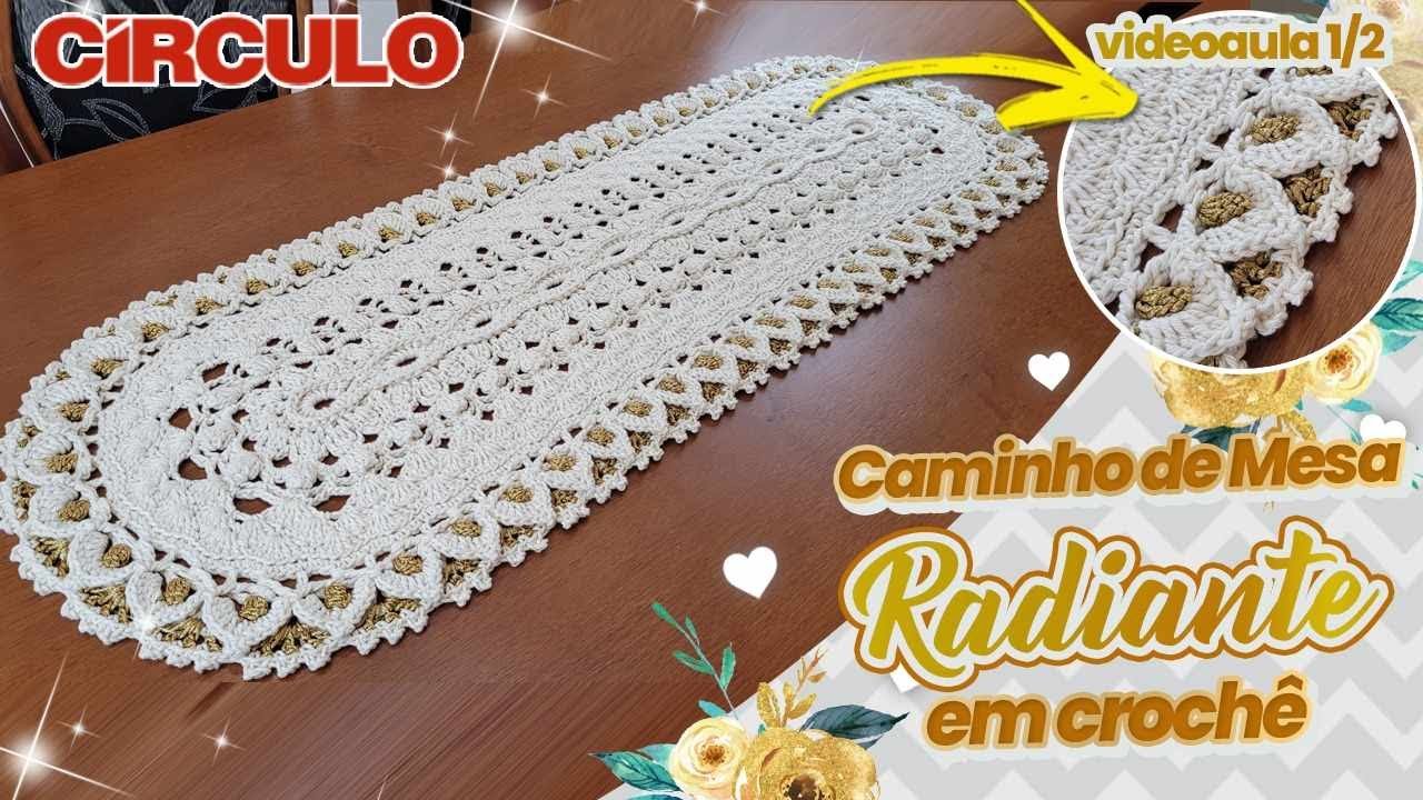 PADRÃO incrível! Caminho de Mesa em Crochê /Modelo Radiante ✨. Natal e Réveillon