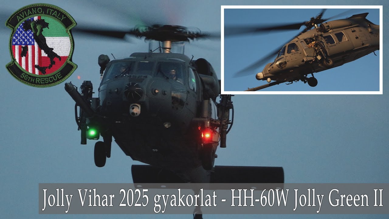🇺🇸 Jolly Vihar 2025 gyakorlat - HH-60W Jolly Green II #helicopter #usairforce #aviation 🇺🇸
