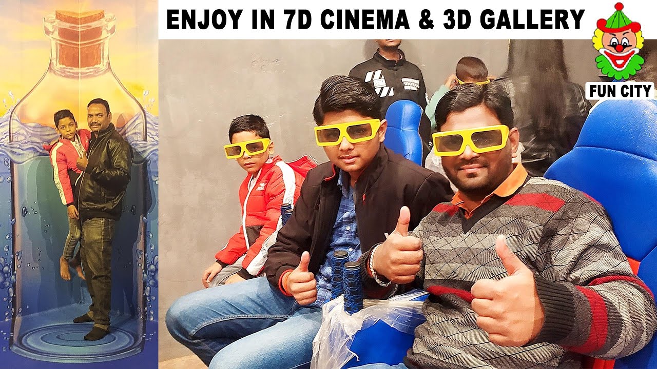 Enjoy In 7D Cinema and 3D Gallery ❤️FunCity || Bareilly Amusement Park