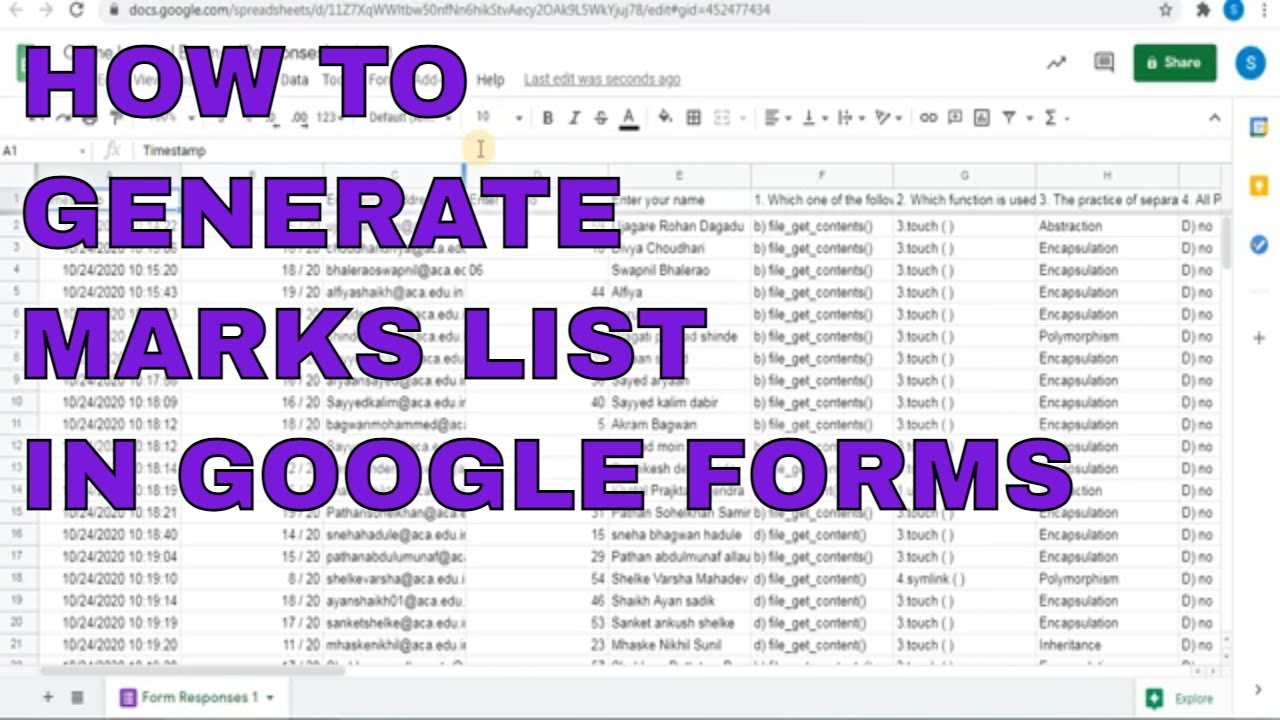 Как создать список оценок в Google Forms | Создать список оценок в Google Forms