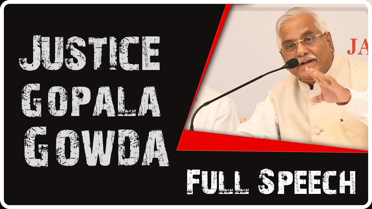 Justice Gopala Gowda Full  Speech HD | Pawan Kalyan | JanaSena Party