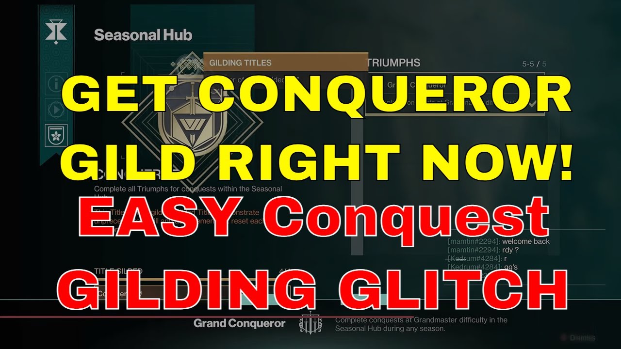 GET CONQUEROR TITLE GILD RIGHT NOW! EASY GM CONQUEST - Early Gilding Glitch For Grandmaster