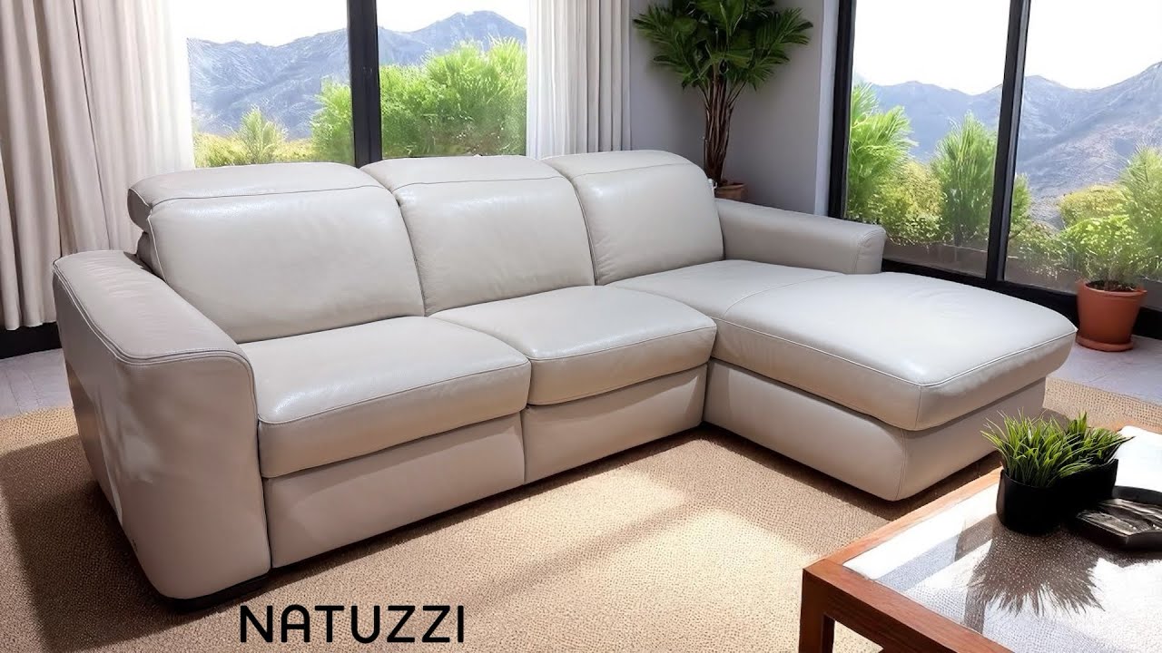 Natuzzi Italia Diesis Grey Leather Ex Display Chaise Designer Corner Suite