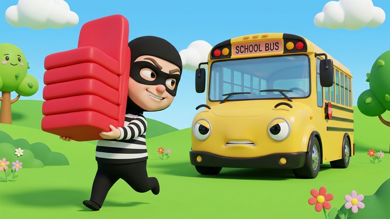 Old MacDonald’s Farm 😱 | A Sneaky Thief Steals Everything on the Bus | Kids Songs