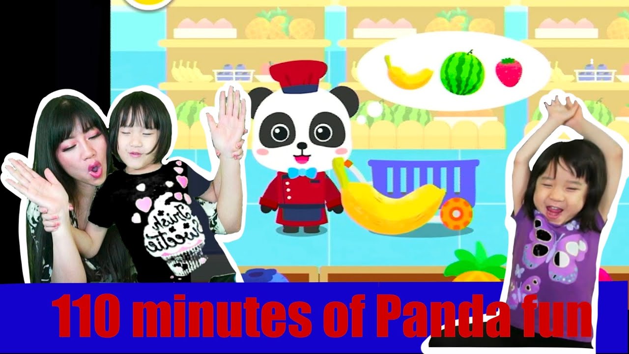 Almost 2 hours of Baby Panda World gameplay fun and learning with Ella Kids learning video and game