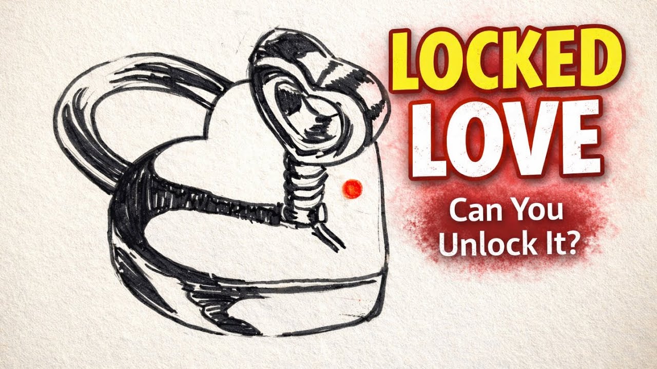 How to Draw a Heart Lock | Love Lock Drawing | Easy Heart Lock Drawing | Love & Trust Symbol Sketch
