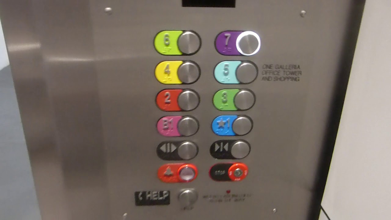 Haughton Traction Elevators Modded By Fujitec At Galleria Mall Dallas Yellow Garage
