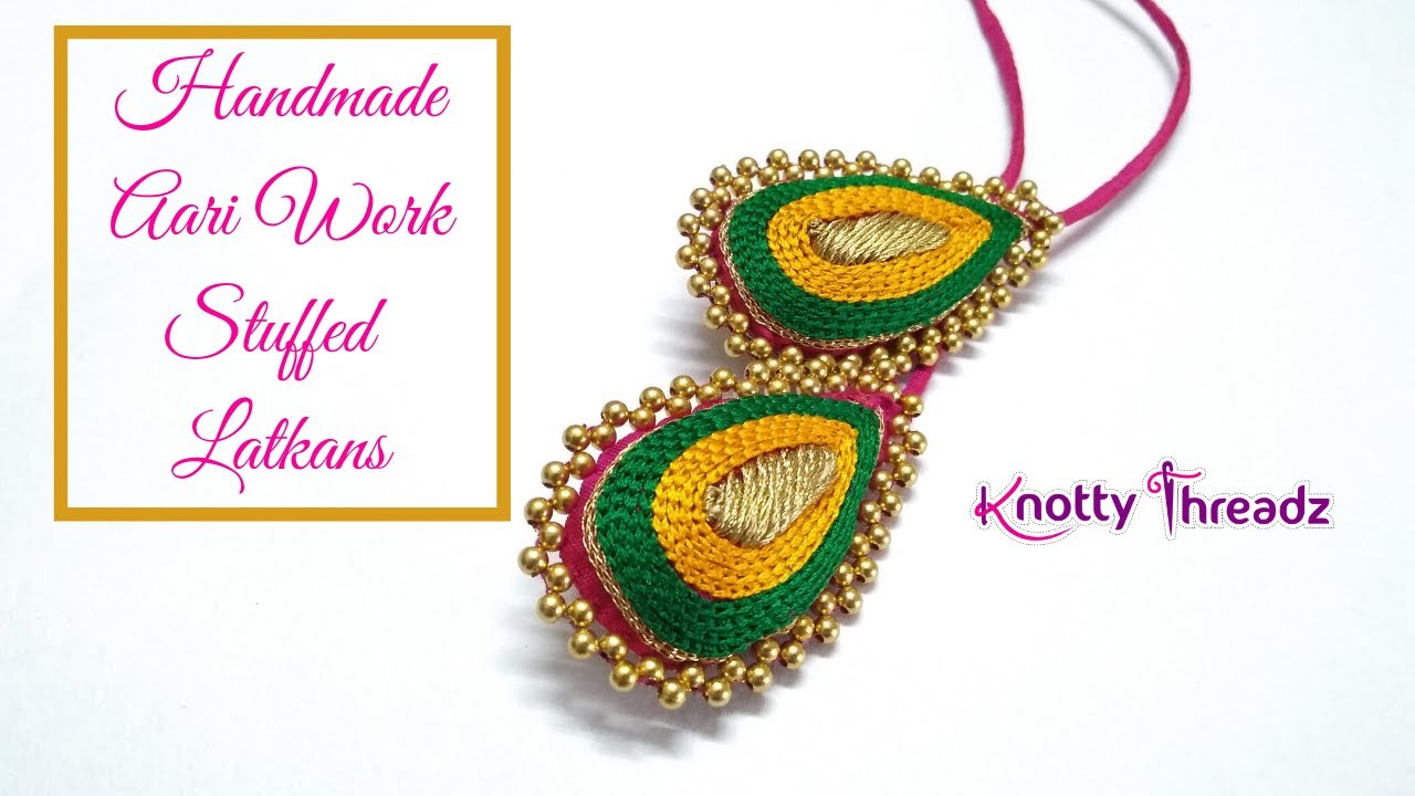 #blousedesigns -Aari / Maggam Work Latkans For Designer Blouses | Making Stuffed Handmade Tassels