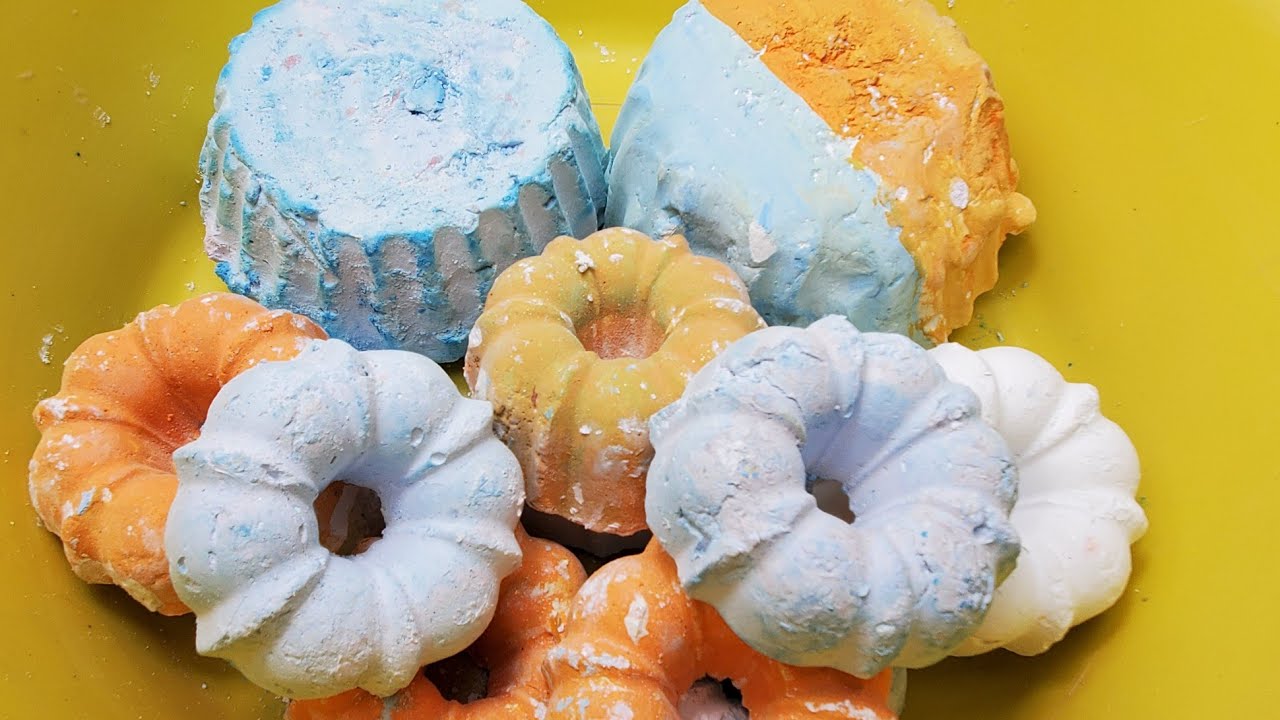 BLUE + ORANGE REFORMED GYM CHALK CRUMBLE-ASMR