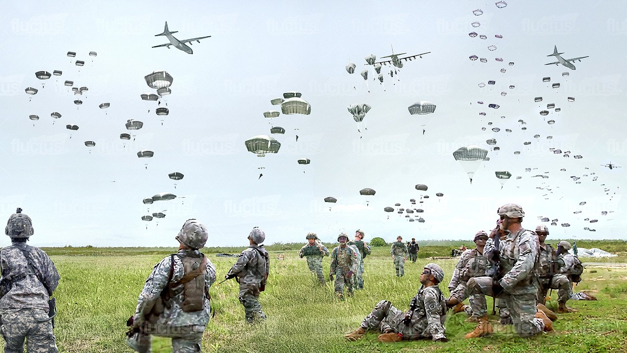 How US is Dropping 1000s of Elite Paratroopers From Gigantic Cargo Planes