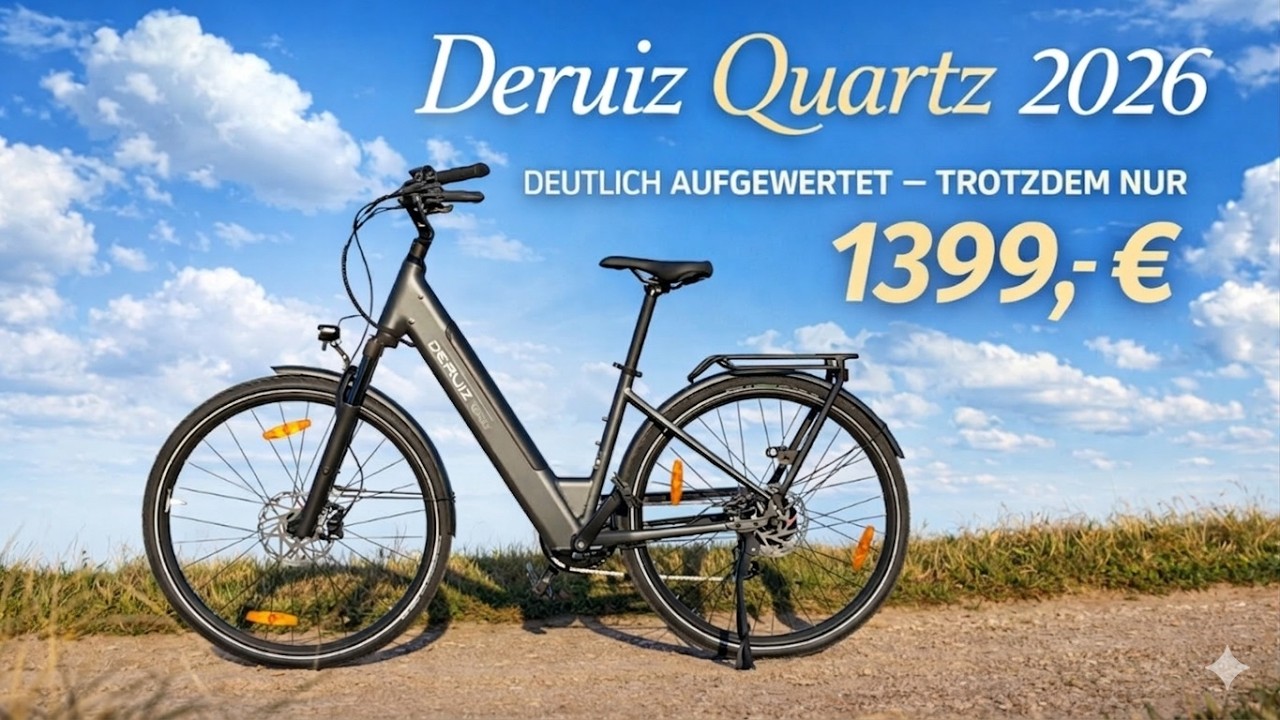 1299€ City-E-Bike mit Drehmomentsensor – Deruiz Quartz 2026
