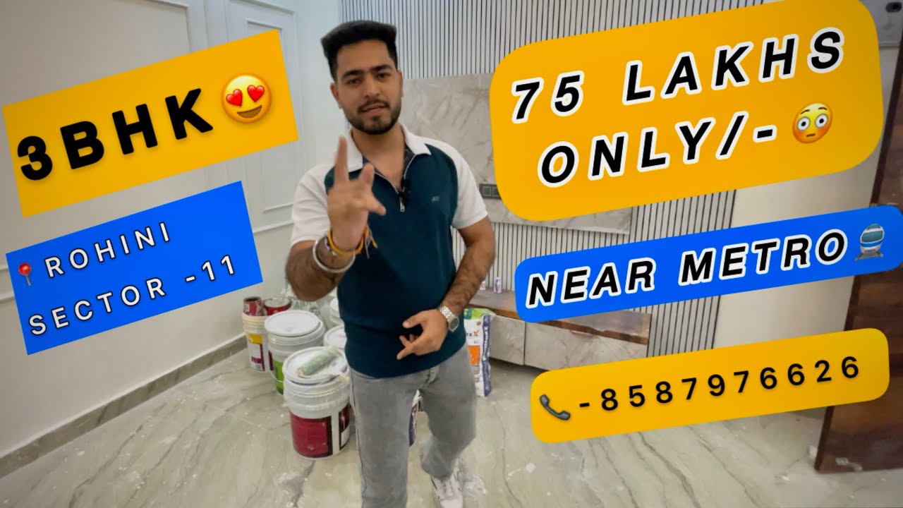 3BHK😍ONLY 75 LAKHS😳IN ROHINI SECTOR -11 / ROHINI PROPERTIES / BUILDER FLOOR IN ROHINI / INDEPENDENT 