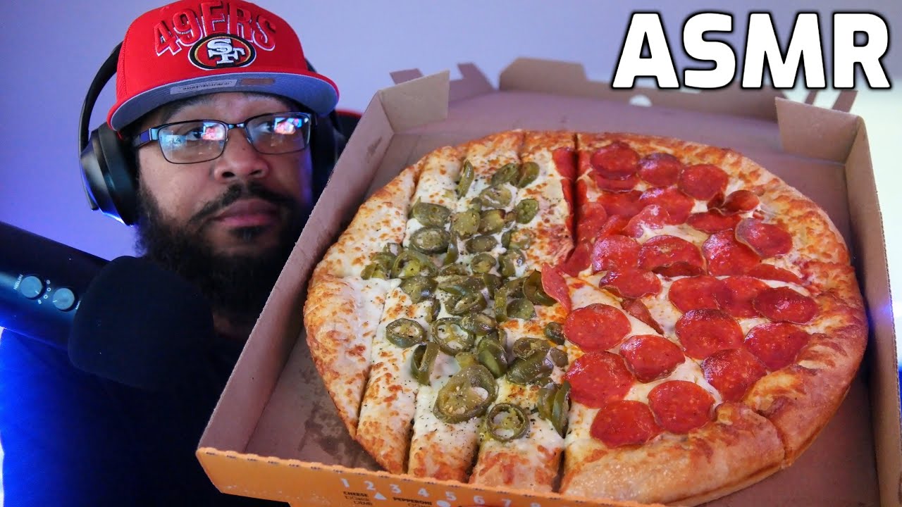 ASMR  LITTLE CEASERS NFL FOOTBALL PRE GAME FOOD