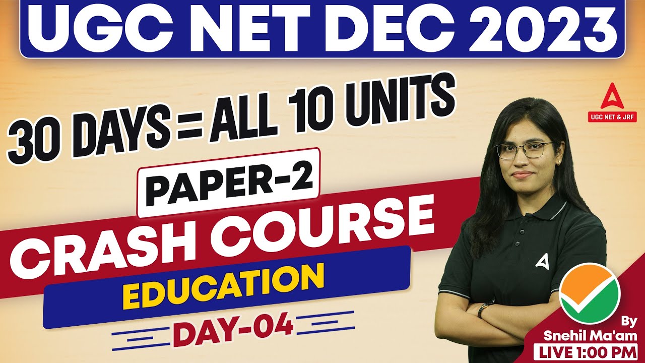 UGC NET Education Paper 2 Classes #4 | NET Education By Snehil Ma'am