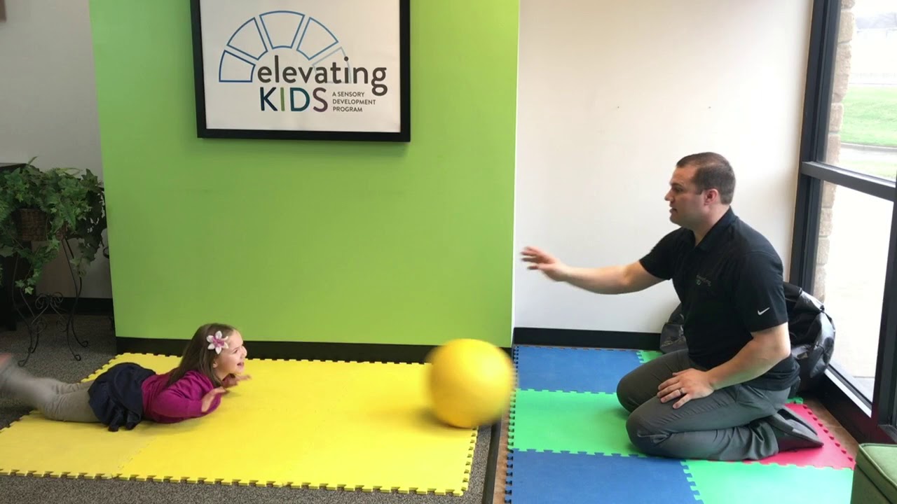TLR Primitive Reflex - Tummy Time Ball Push Activity