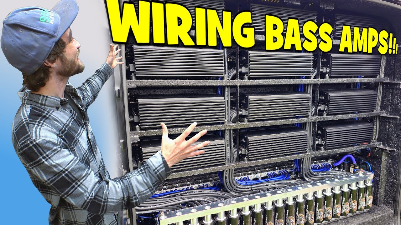 Installing 12 BASS AMPS w/ Custom CAR AUDIO Wiring + How To Set Head Unit & Amplifier GAINS on IX6.1