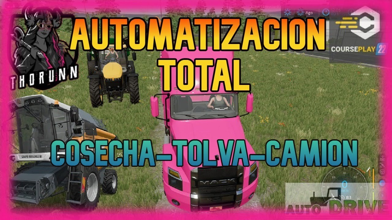 AUTOMATIZACION TOTAL | COSECHA-TOLVA Y CAMIONES | FS22 |