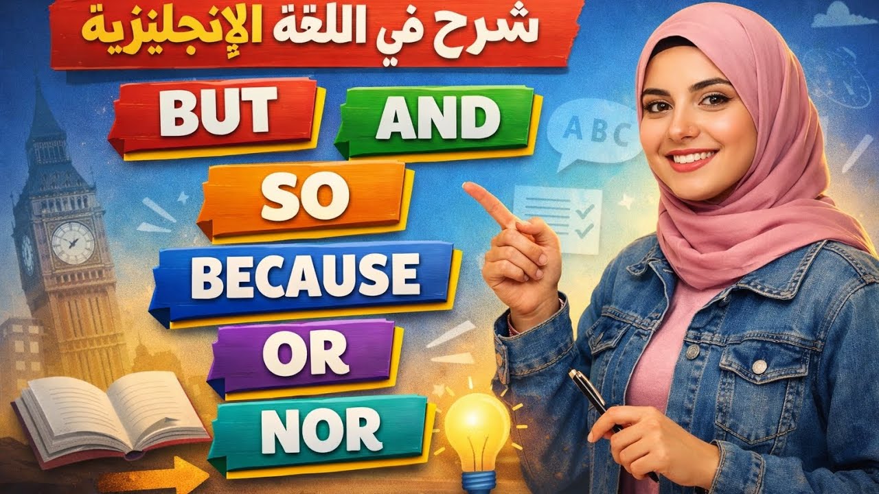 اللغه الانجليزيه الصف الرابع الابتدائي الترم الثاني   شرح but , and , so , because,or ,nor 