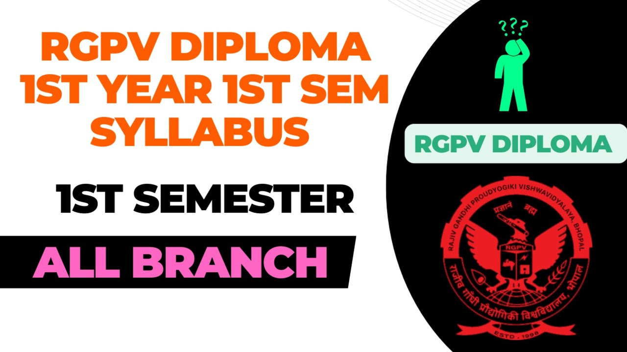 RGPV Diploma 1st Semester 1st Year Syllabus | Complete Guide for All Branches