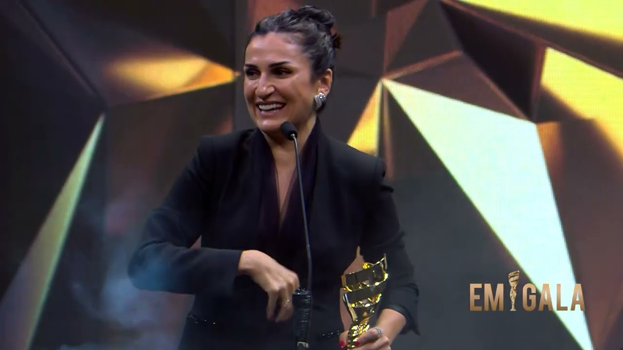 Maison Yeya's Yasmine Yeya receives the Arab Couture Designer of the Year at The EMIGALA 2024