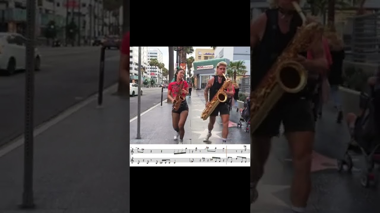 leop and Gkelly on alto and bari saxophone