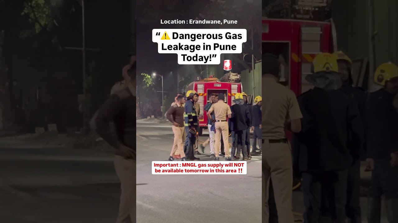 ⚠️ Pune Alert!Underground gas leakage created panic in the area today. #punealert #punenews #pune