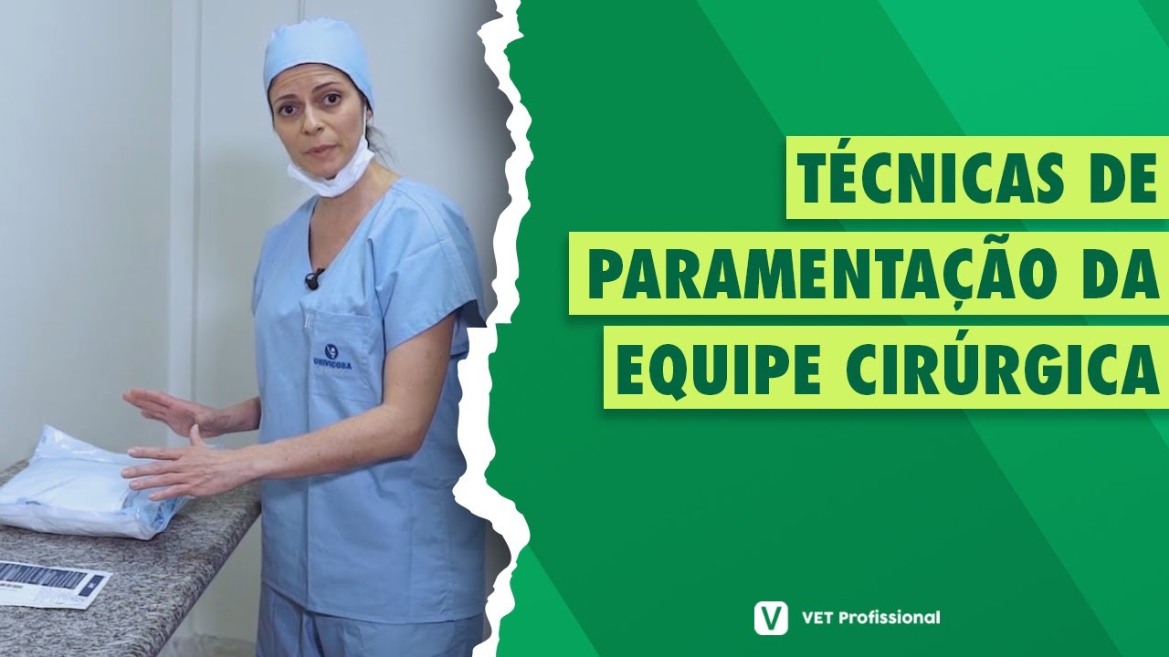 Paramentação da equipe cirúrgica veterinária