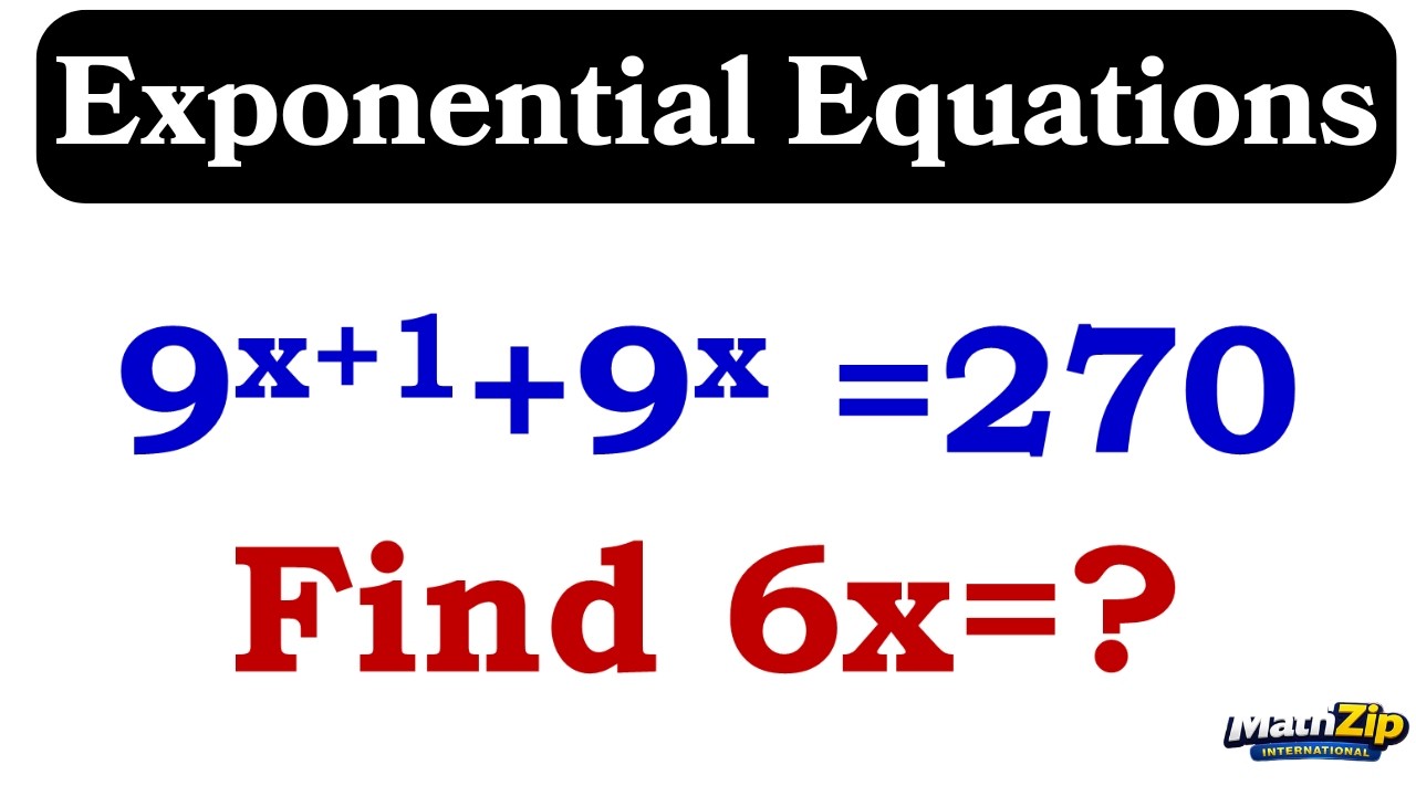 Rozwiąż ten układ wykładniczy SZYBKO! 🔥 9^(x+1)+9^x =270