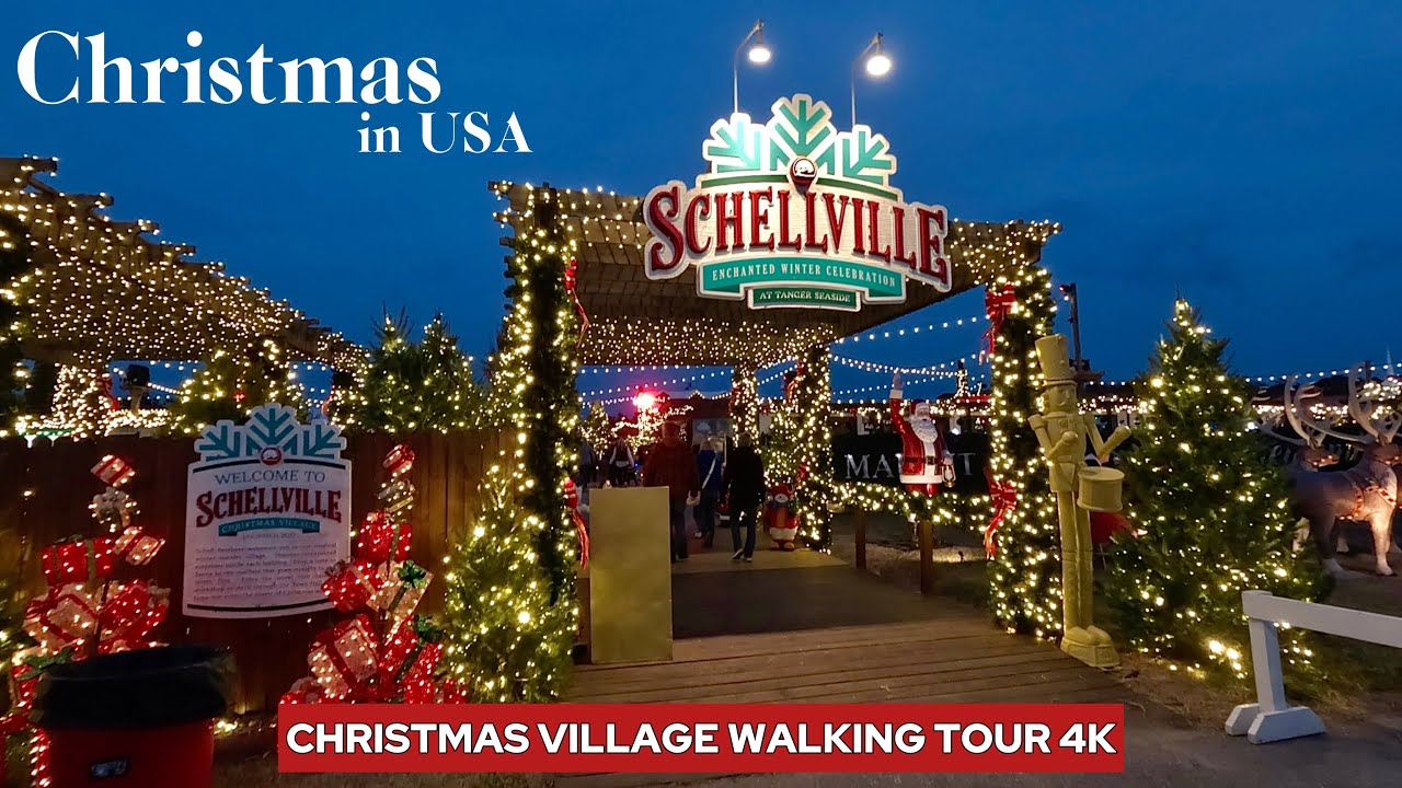 4K Christmas Walking Tour🎄Christmas Walk | USA Travel 🇺🇸