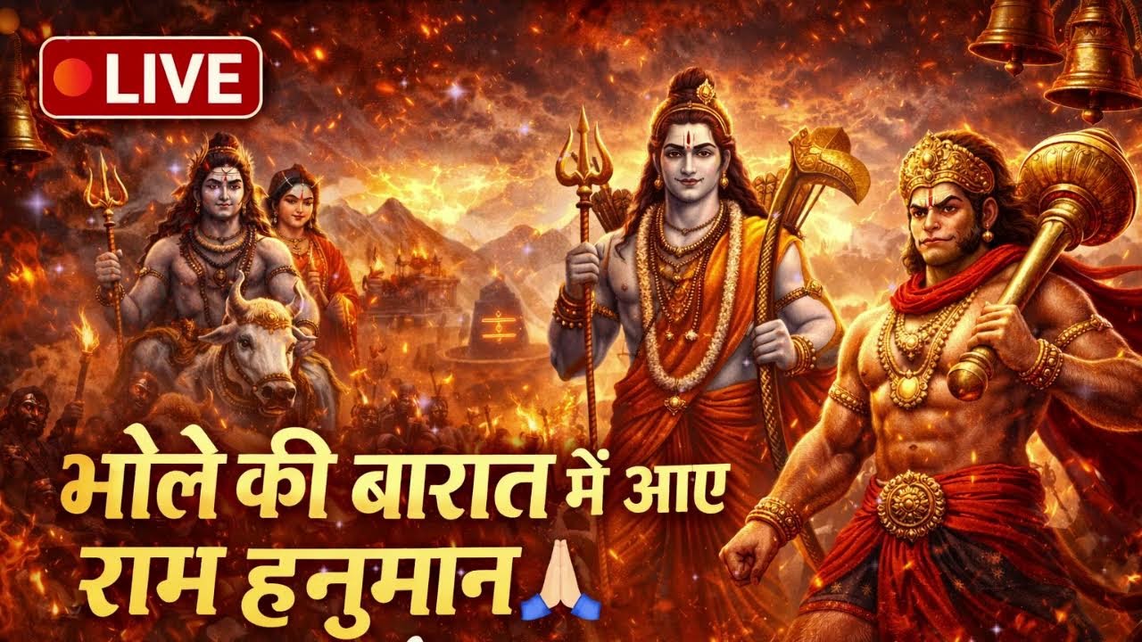 🔴 LIVE | भोले की बारात में आए राम हनुमान 🙏 हर हर महादेव भजन