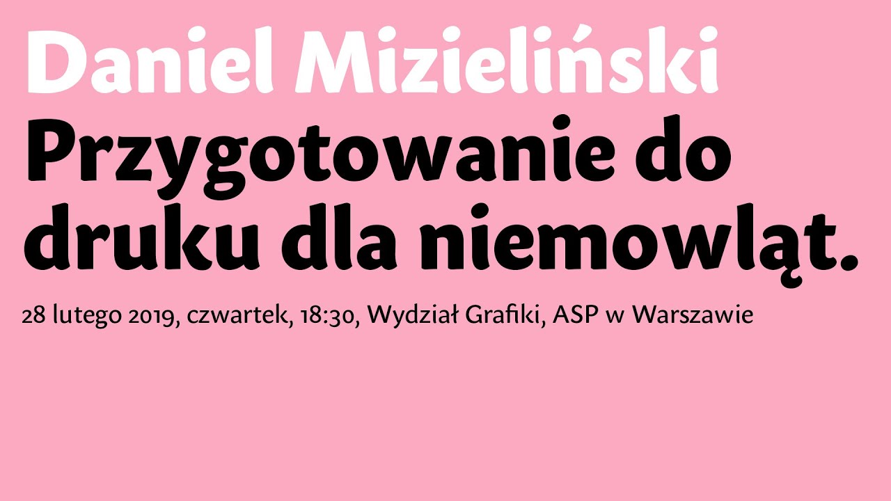 Przygotowanie do druku dla niemowląt | Daniel Mizieliński