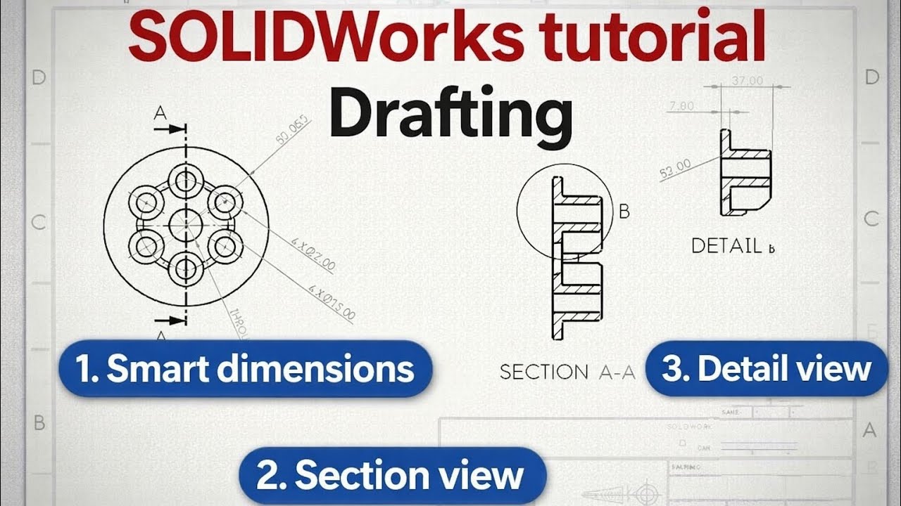 How to do Drafting tutorial solidworks 