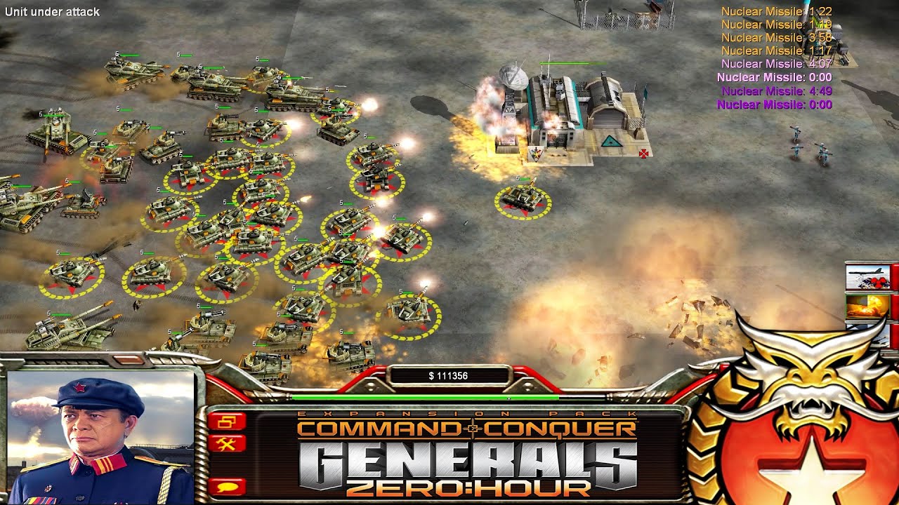 * Team Duel * China Nuke | 4vs4 Hard USA Laser General | Generals Zero Hour