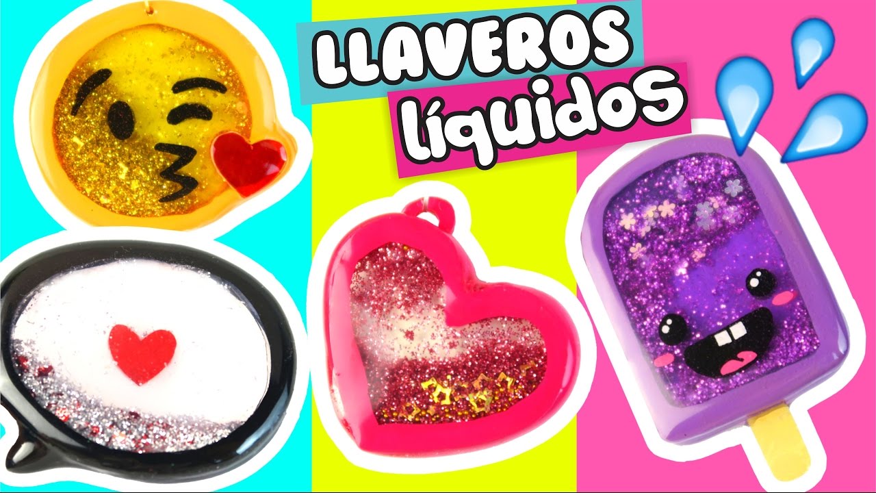 5 LLAVEROS LIQUIDOS super LINDOS ✔ ★ Así o más fácil ★ DIY ★ Manualidades Fáciles y Sencillas