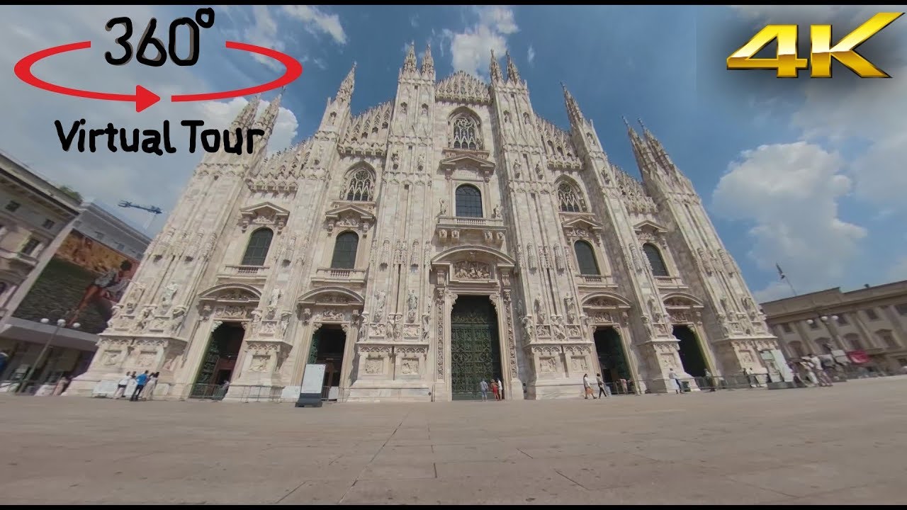 Concept - Italy - Lombardy - Duomo di Milano - 360&deg; Camera - Video 4K - Virtual Reality
