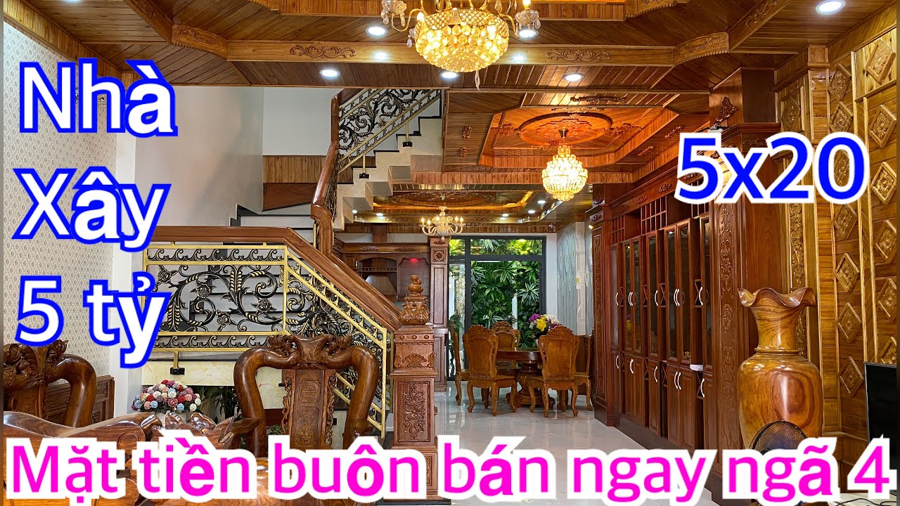 Bán Nhà Gò Vấp số 75 | Biệt Thự Nội Thất Gỗ Gõ Cao Cấp Mặt Tiền Buôn Bán Ngay Ngã Tư DT:5X20M
