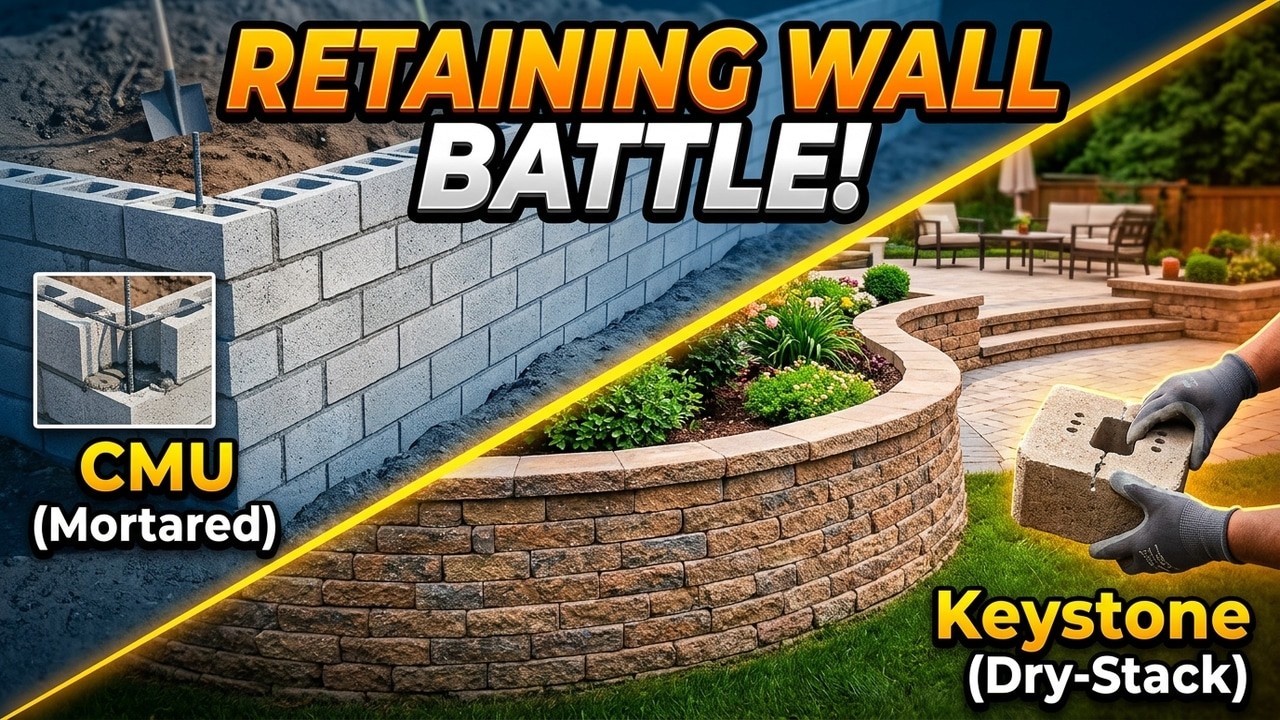 CMU vs Keystone Retaining Walls: Cost, Installation & Which Wall Is Best