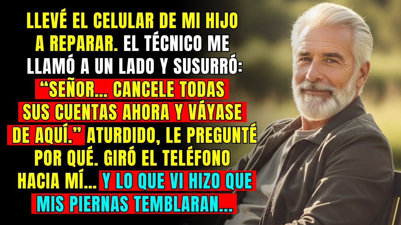 Llevé el celular de mi hijo a reparar. El técnico me dijo:“Cancele sus cuentas y salga ahora mismo.”