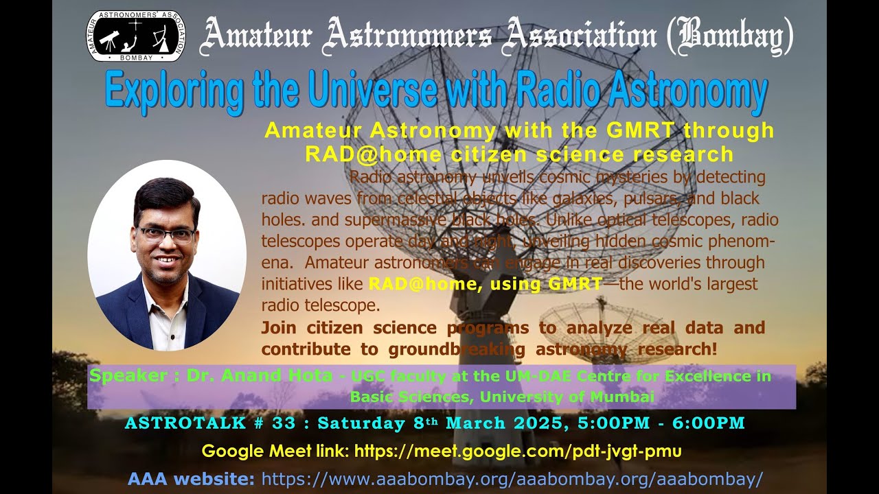 Exploring the Universe with Radio Astronomy AstroTalk Session 33